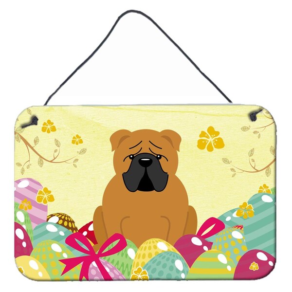 Carolines Treasures Easter Eggs English Bulldog Red Wall or Door Hanging Prints - BB6122DS812