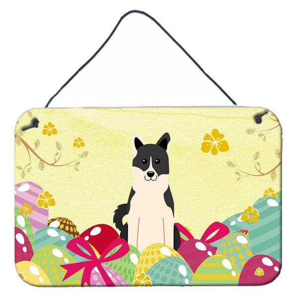 Carolines Treasures Easter Eggs Russo-European Laika Spitz Wall or Door Hanging Prints - BB6029DS812