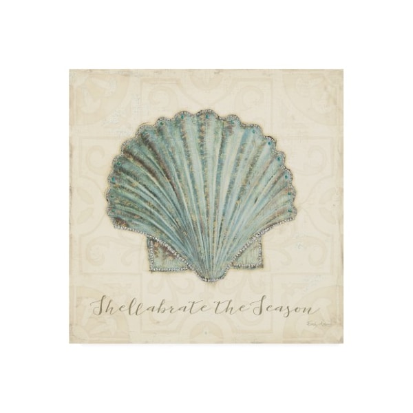 Trademark Fine Art Emily Adams 'Beach Treasures I Christmas' Canvas Art, 18x18 - WAP11445-C1818GG