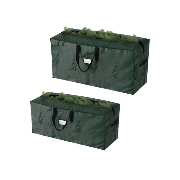 Hastings Home Hastings Home Set of 2 Christmas Tree Storage Bag for 7.5-feet Artificial Trees/Decorations (Green) - 851947CGG