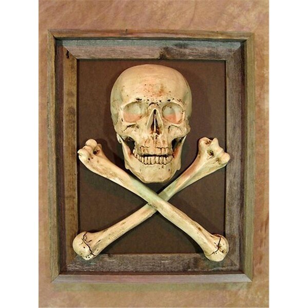 Wonderdesconcierto Framed 3D Life-Size Skull & Cross Bone - WO1876494