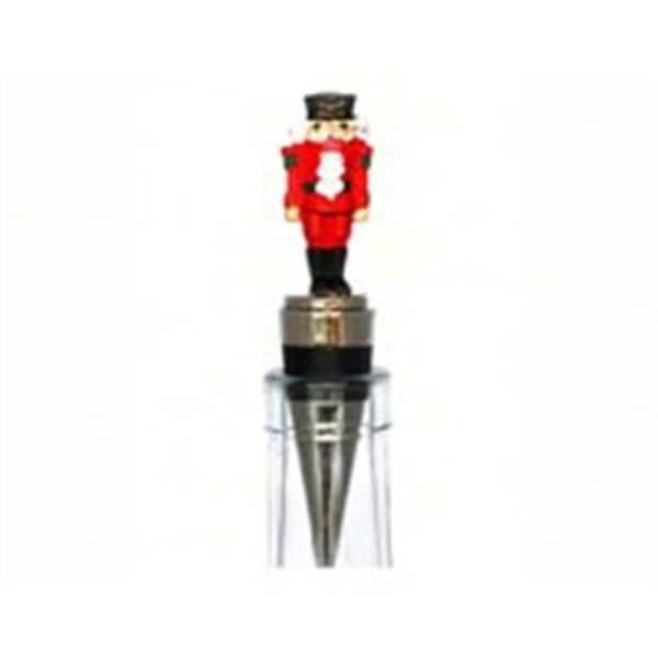 Vintage Concepts Vintage Concepts VCBSNCREDP Bottle Stopper Red Nutcracker Hand Painted - VCBSNCREDP