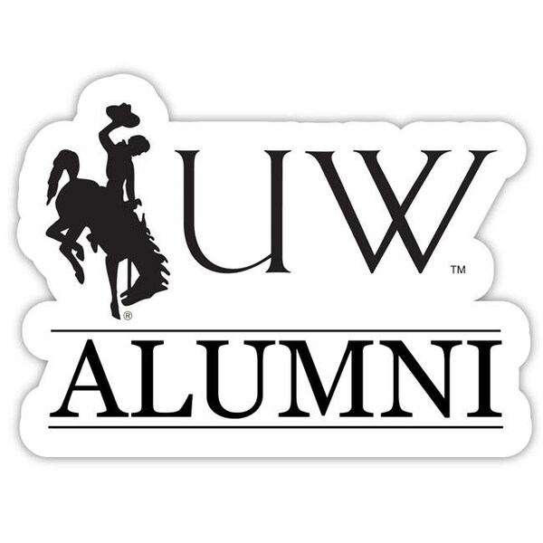 R & R Imports R & R Imports STC4-C-WY20 ALUM 2pk Wyoming Cowboys 4 in. Laser Cut Alumni Vinyl Decal Sticker - Pack of 2 - STC4-C-WY20 ALUM 2PK