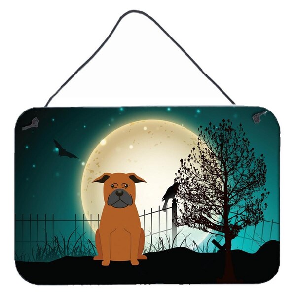Carolines Treasures Halloween Scary Chinese Chongqing Dog Wall or Door Hanging Prints - BB2301DS812
