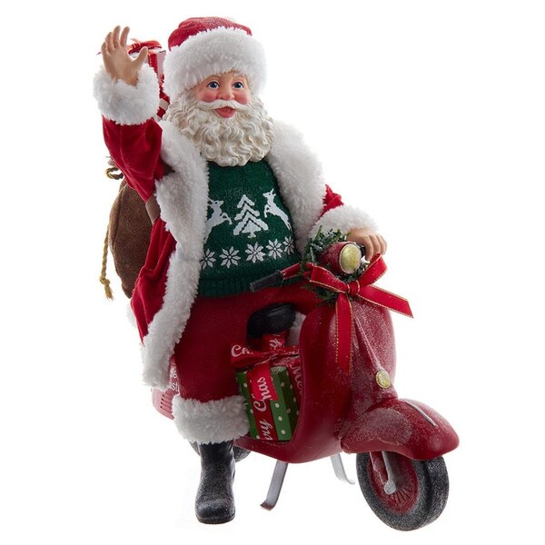 Fabrich 10 in. Santa on Scooter - FA0196