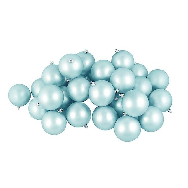Northlight Seasonal Northlight Seasonal 31753554 Shatterproof Matte Mermaid Blue Christmas Ball Ornaments - 31753554