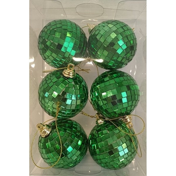 Santas Forest Ornament, 60 mm, Faceted, Plastic and Foam, Assorted - 99952