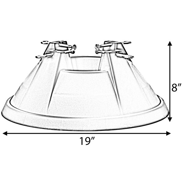 Gardenised Plastic Christmas Tree Stand With Screw Fastener, Grey - QI004154.GY