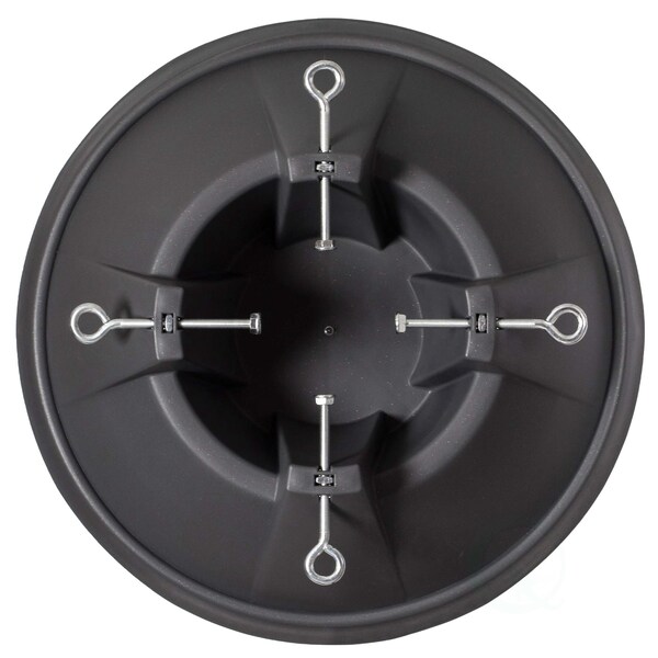 Gardenised Plastic Christmas Tree Stand With Screw Fastener, Grey - QI004154.GY