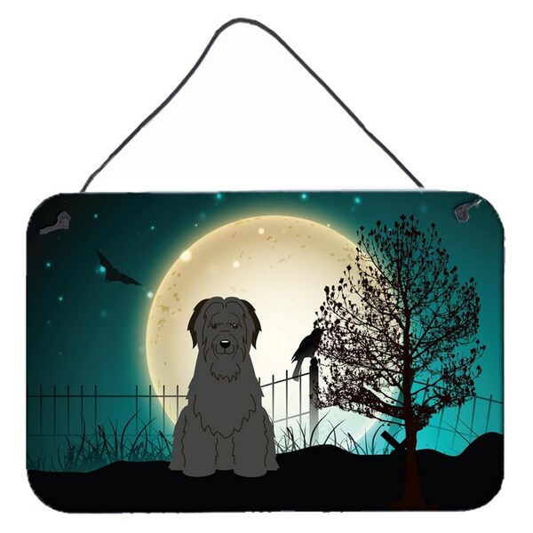 Carolines Treasures Halloween Scary Briard Black Wall or Door Hanging Prints - BB2271DS812