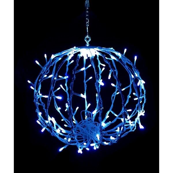 Queens Of Christmas 12 in. LED Sphere Lights, Blue - 120 Count - S-120SPH-BL-12