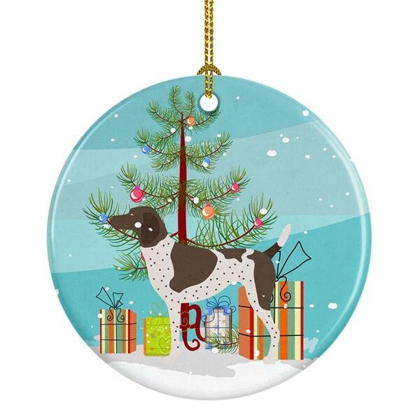 Carolines Treasures Carolines Treasures BB8445CO1 German Shorthaired Pointer Christmas Ceramic Ornament - BB8445CO1