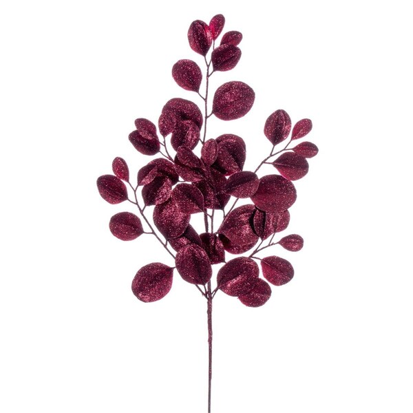 Vickerman 25 in. Dogwood Glitter Spray, Burgundy, 3PK - FK221025
