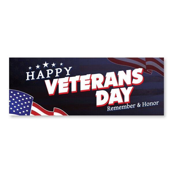 Signmission Happy Veterans Day, 18 Inch, Decal - D-48-30392