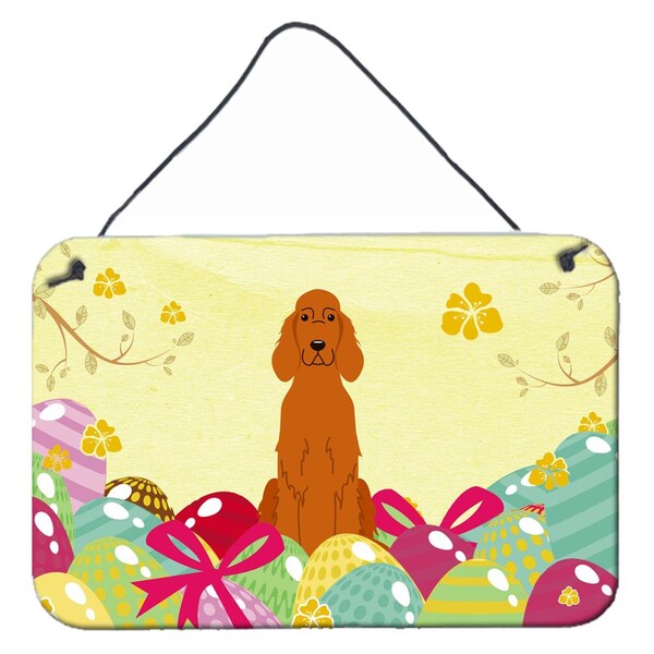 Carolines Treasures Easter Eggs Irish Setter Wall or Door Hanging Prints - BB6064DS812