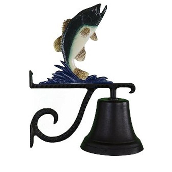 Swivel Cast Bell With Natural Color Bass Ornament - SW389347