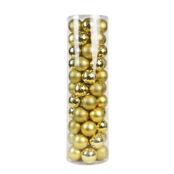 Jeco Jeco CHD-TA168 Christmas Ornament Combo; Gold - 55 Piece - CHD-TA168