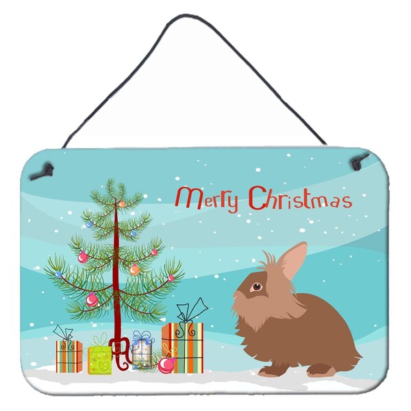 Carolines Treasures Lionhead Rabbit Christmas Wall or Door Hanging Prints - BB9327DS812
