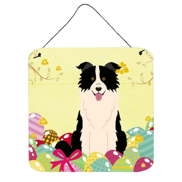 Carolines Treasures Easter Eggs Border Collie Black White Wall or Door Hanging Prints - BB6118DS66