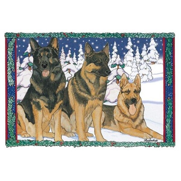 Pipsqueak Productions Pipsqueak Productions C869 Holiday Boxed Cards- German Shepherd - C869