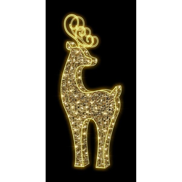 Queens Of Christmas 7.5 ft. 3D Deer Warm White Neon Flex - WL-MTNF-3DDEER-WW-7.5