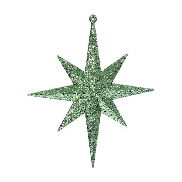 Vickerman Celadon Glitter Bethlehem Star Ornament - 8 in., 4PK - M167254