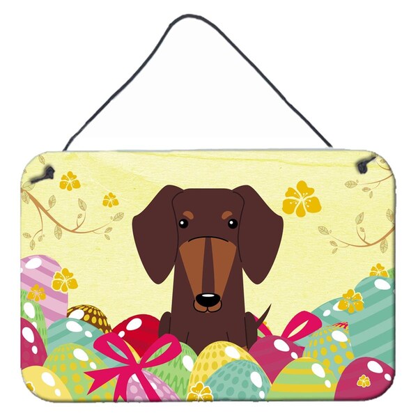 Carolines Treasures Easter Eggs Dachshund Chocolate Wall or Door Hanging Prints - BB6131DS812