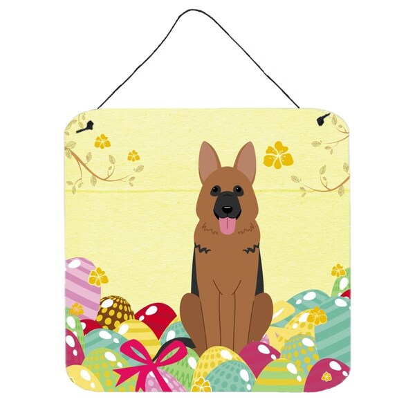 Carolines Treasures Easter Eggs German Shepherd Wall or Door Hanging Prints - BB6067DS66