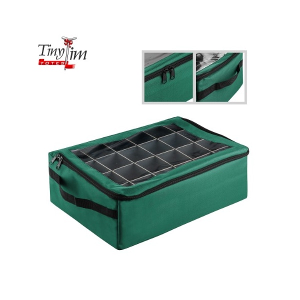 Hastings Home Hastings Home, Premium, 48 Christmas Ornament Organizer Storage Box, Green - 328009HQH