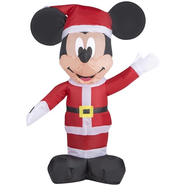 Disney Disney Airdorable Airblown Red Mickey Mouse Santa Inflatable 21 in. - 113831