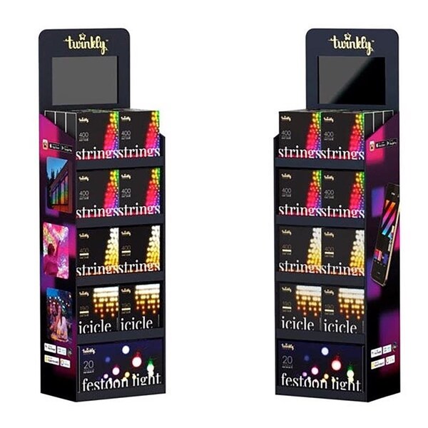Holiday Bright Lights Black Cardboard Display - RDISP32TWP