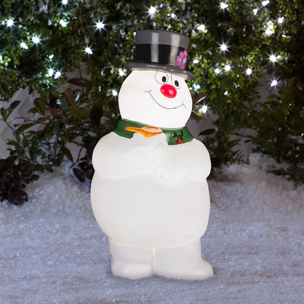 Warner Brothers Warner Brothers Incandescent White Frosty With Scarf 2 ft. Blow Mold - 880188
