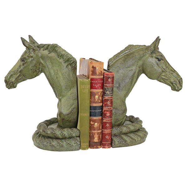 Design Toscano Equestrian Elegance Horse Cast Iron Sculptural Bookend Pair - SP915