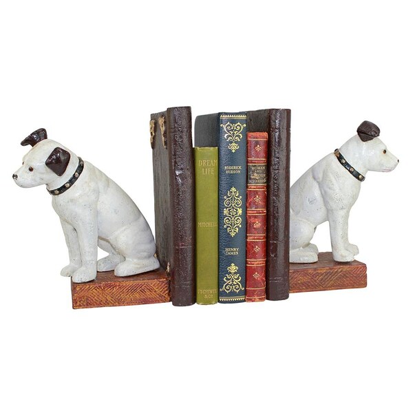 Design Toscano Nipper the Dog Cast Iron Sculptural Bookend Pair - SP1154