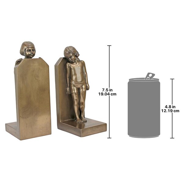 Design Toscano Simplicity (1913) art Deco Children Sculptural Bookend Pair - PD3526