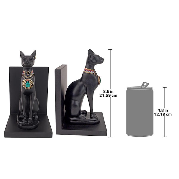 Design Toscano Bastet Cat Goddess of Ancient Egypt Sculptural Bookends - JQ7905