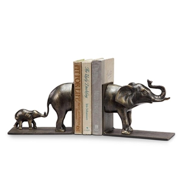 Spi Home- San Pacific Intl Elephant And Baby Bookends Pair - 34128