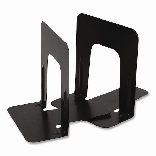 Officemate Steel Bookends, Nonskid, 4.75 x 5.13 x 5, Black, Pair - OIC93001