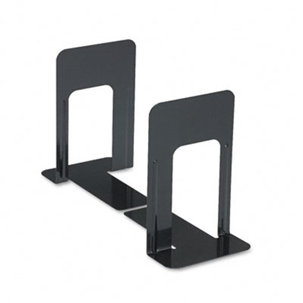 Universal Battery Universal 54091 Jumbo Economy Bookends with Standard Base  5-7/8 x 8-1/4 x 9  Steel  Black - 54091