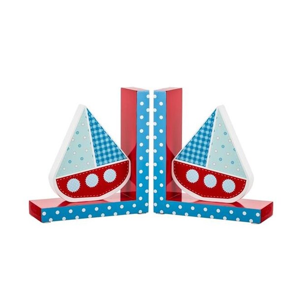 Borders Unlimited Borders Unlimited 90007 Ahoy Sailboat Bookends - 90007