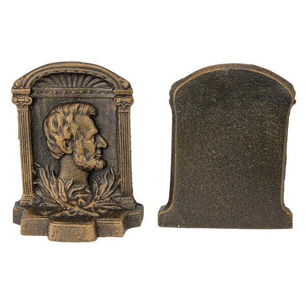 Design Toscano Abraham Lincoln (1809-1865) Cast Iron Sculptural Bookends - SP3038