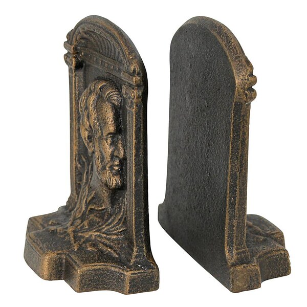Design Toscano Abraham Lincoln (1809-1865) Cast Iron Sculptural Bookends - SP3038