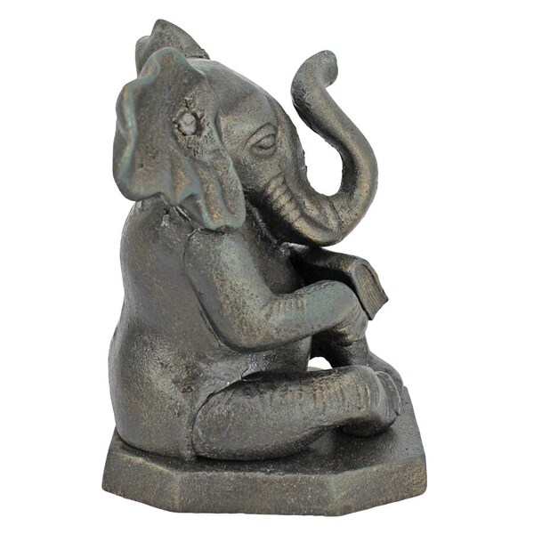 Design Toscano Educated Elephant Cast Iron Bookend: Pair - SP9739