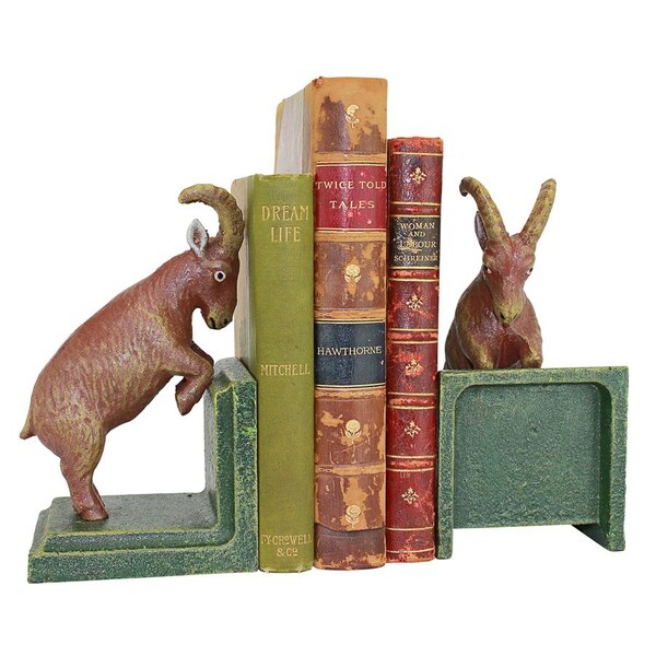 Design Toscano Billy Goat Cast Iron Sculptural Bookend Pair - SP2680