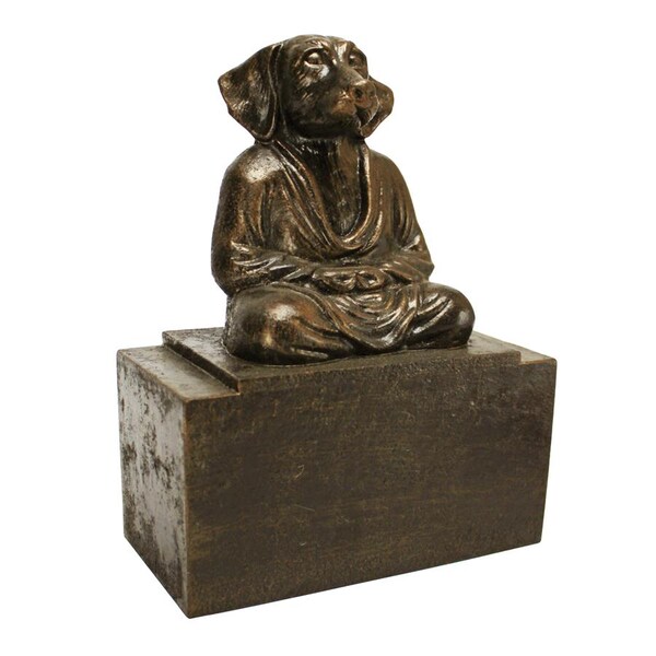 Design Toscano Meditating Asian Dog Cast Iron Canine Bookend - SP7401
