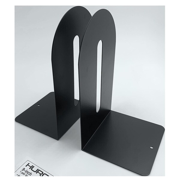 Paisaje 9 in. Steel Non-Skid Bookends, Black - PA3520362