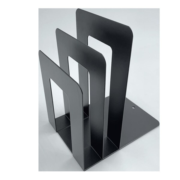 Huron 8 in Steel NonSkid Bookend  Sorter Black - HASZ0094