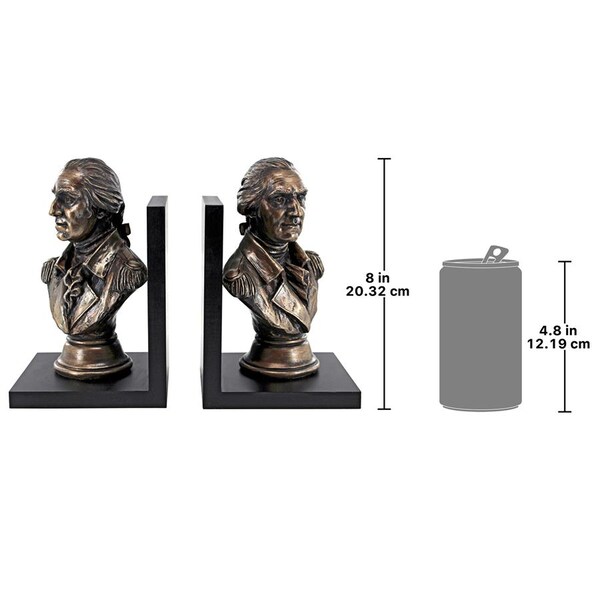 Design Toscano George Washington American Statesman Sculptural Bookends - JQ9818