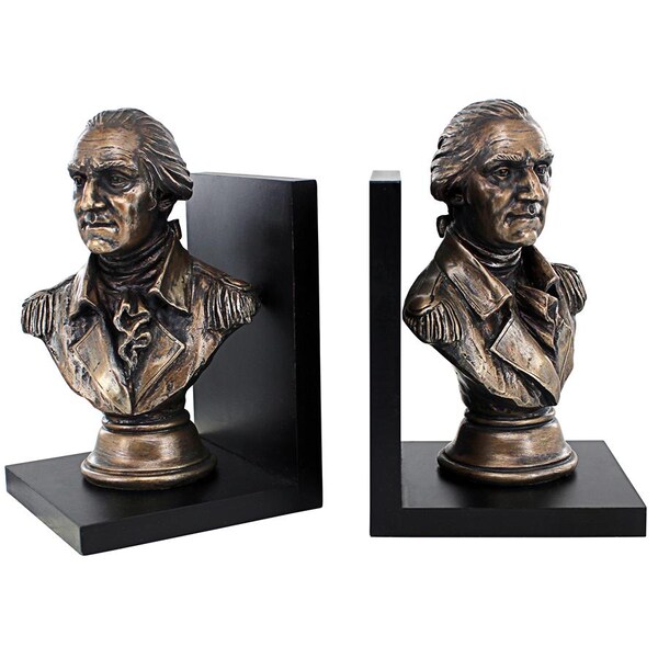 Design Toscano George Washington American Statesman Sculptural Bookends - JQ9818