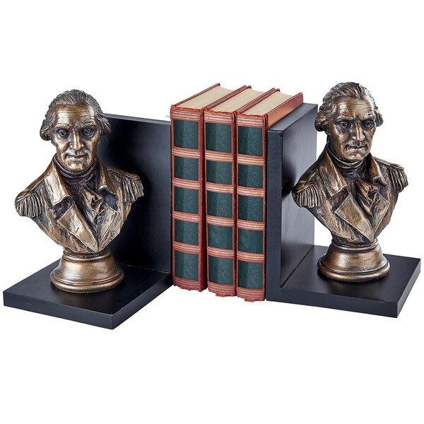 Design Toscano George Washington American Statesman Sculptural Bookends - JQ9818